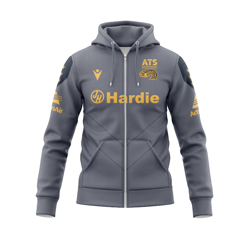 NRL Parramatta Eels 2025 Grey Training Zipper Hoodie