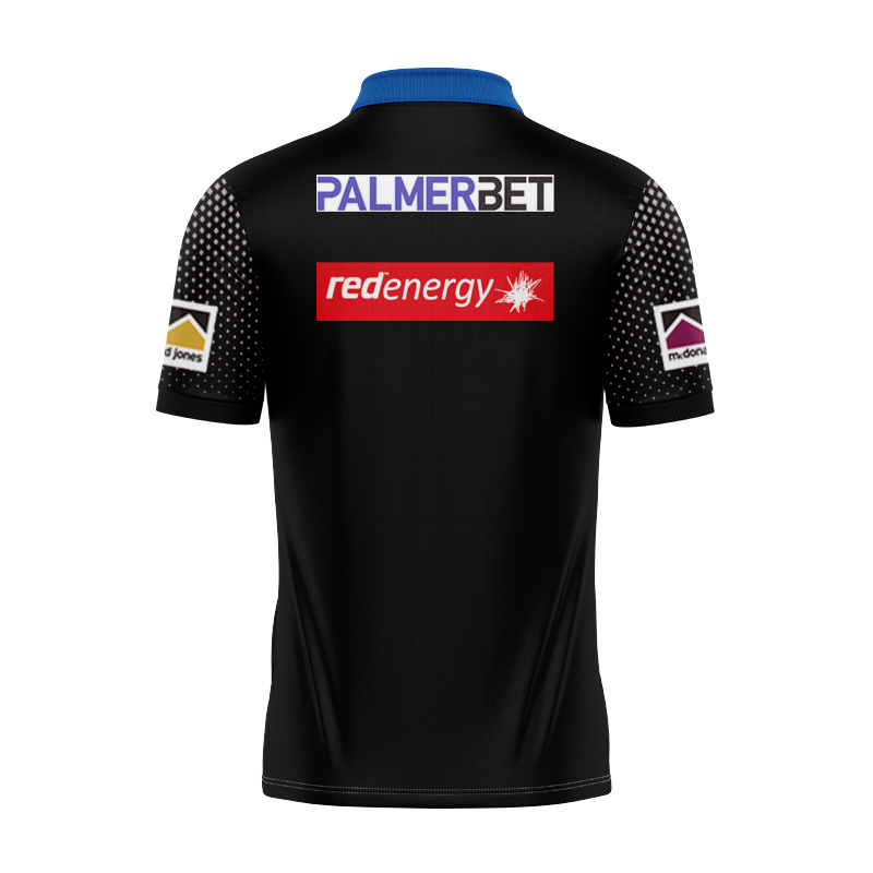 NRL Newcastle Knights 2025 Black Training Polo Shirt