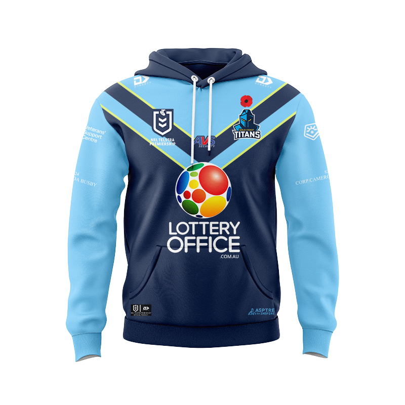 NRL Gold Coast Titans ANZAC Navy Sport Hoodie