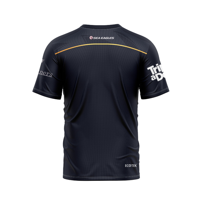 NRL Manly Warringah Sea Eagles 2025 Black Media Tee