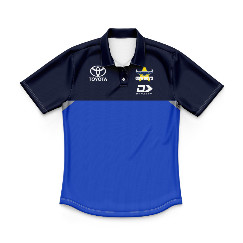Kid's NRL North Queensland Cowboys 2025 Royal Blue Polo Jersey