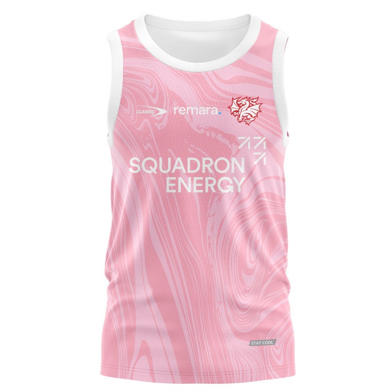 NRL St George Illawarra Dragons 2025 Pink Training Singlet