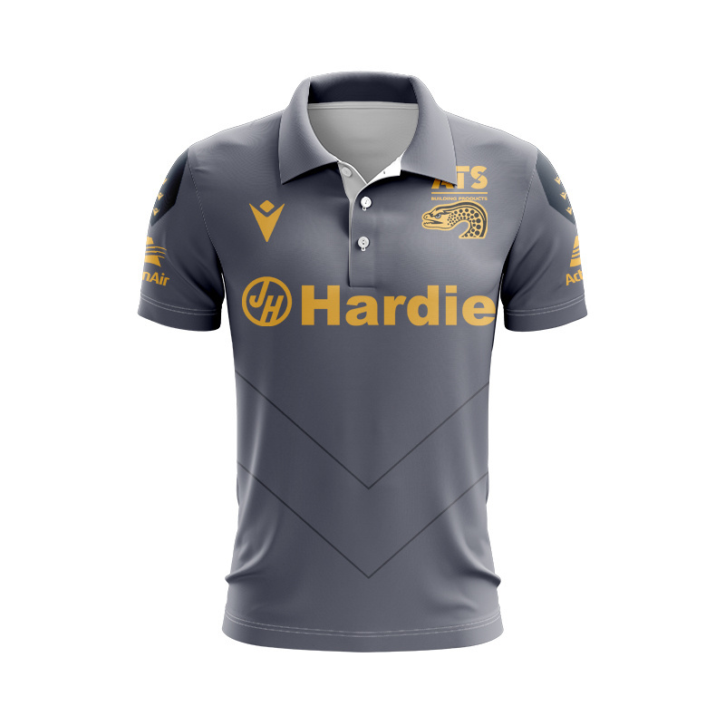 NRL Parramatta Eels 2025 Grey Training Polo Shirt