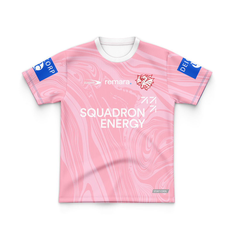 Kid's NRL St George Illawarra Dragons 2025 Pink Training Jersey