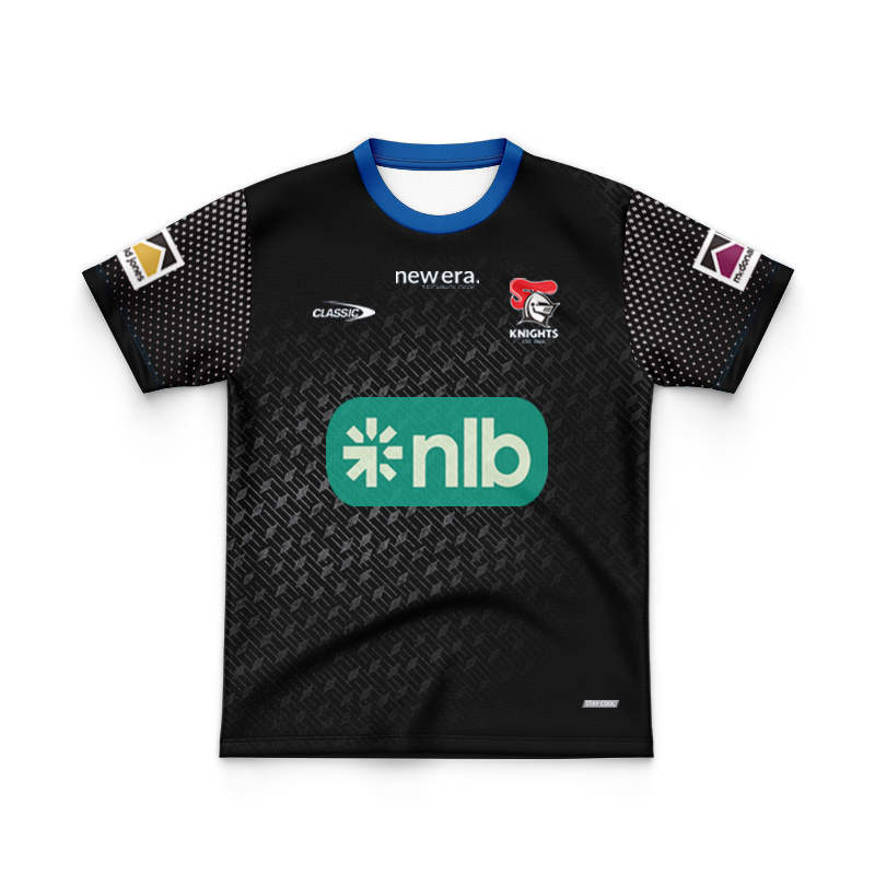 Kid's NRL Newcastle Knights 2025 Black Training Jersey