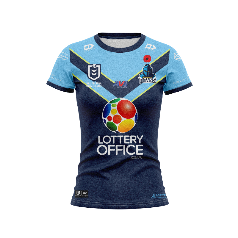 Women's NRL Gold Coast Titans ANZAC Navy Jersey
