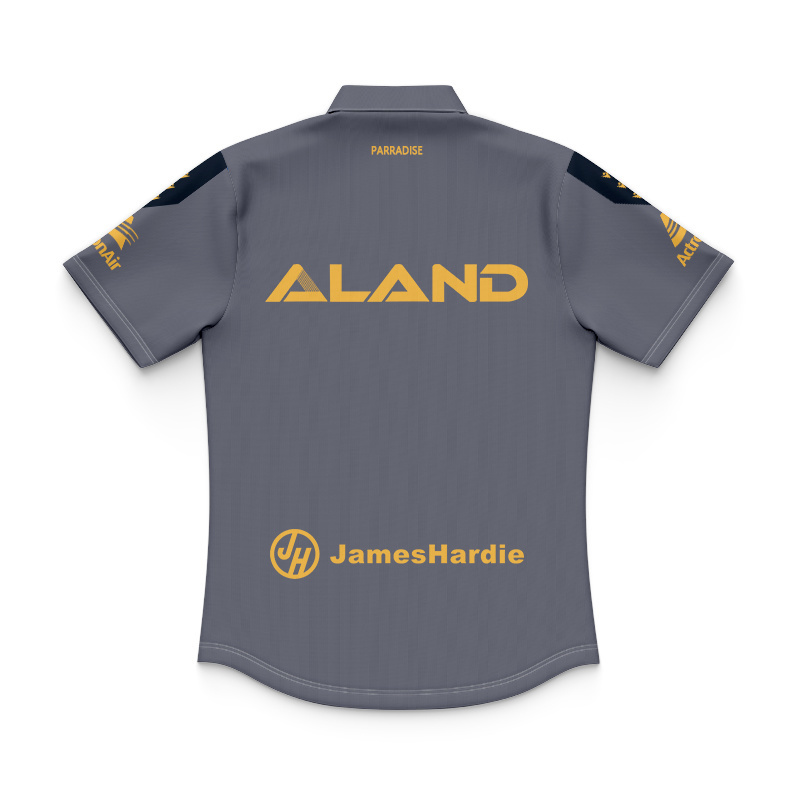 Kid's NRL Parramatta Eels 2025 Grey Training Polo Jersey