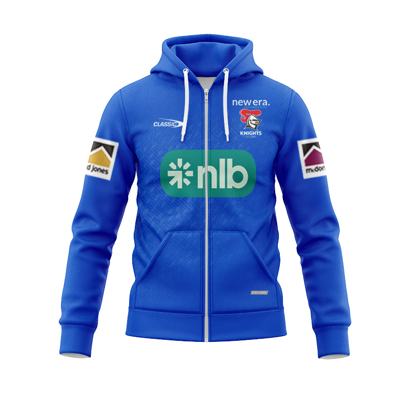 NRL Newcastle Knights 2025 Royal Zipper Hoodie