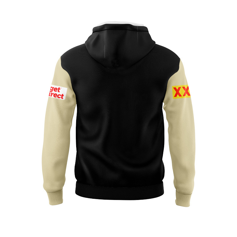 NRL Dolphins 2025 Black Players Media Sport Hoodie