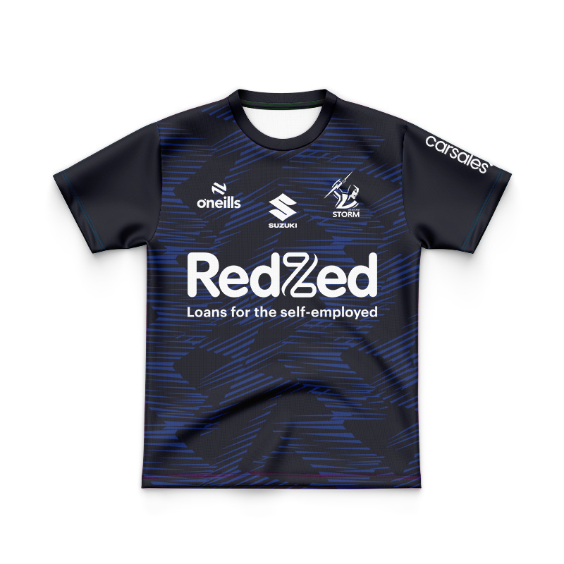 Kid's NRL Melbourne Storm 2025 Navy Training Jersey