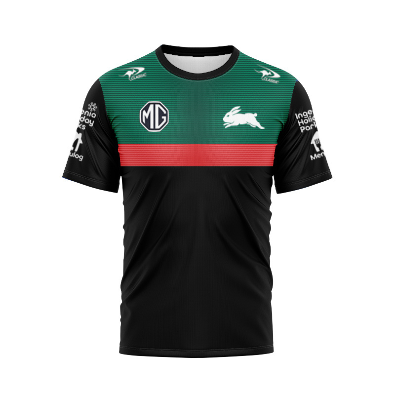 NRL South Sydney Rabbitohs 2025 Black Players T-shirt