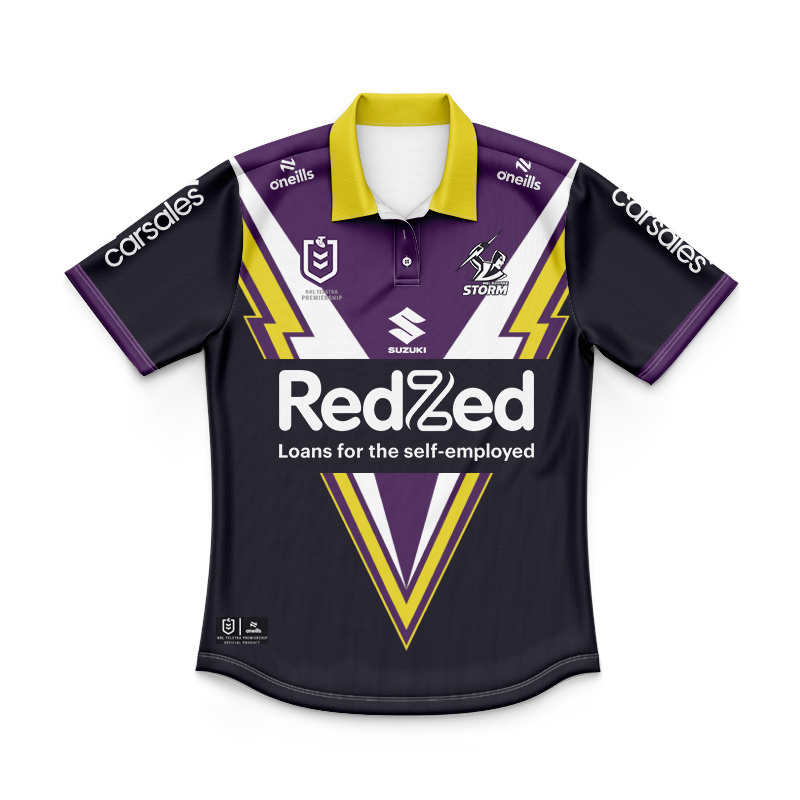 Kid's NRL Melbourne Storm 2025 Alternate Polo Jersey