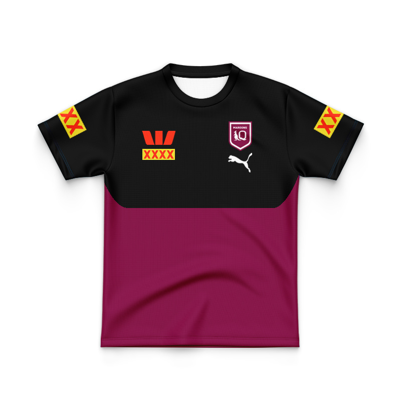 Kid's QLD Maroons 2025 Training Jersey