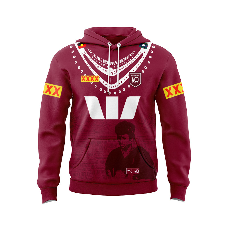 QLD Maroons 2025 Indigenous Burgundy Sport Hoodie