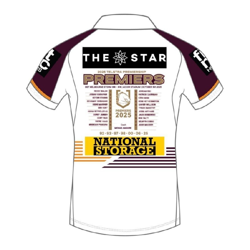 NRL Brisbane Broncos 2025 Premiers Jersey