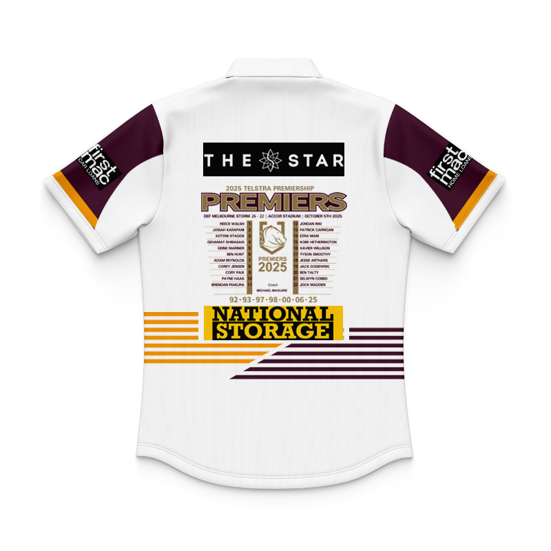 Kid's NRL Brisbane Broncos 2025 Premiers Polo Shirt