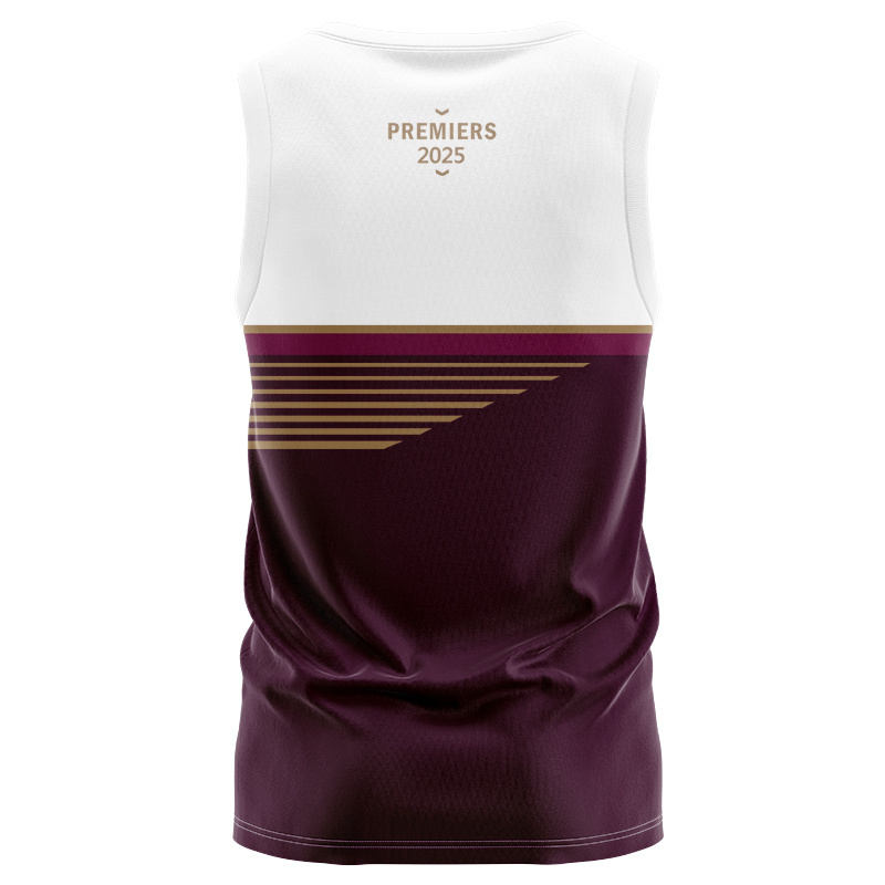NRL Brisbane Broncos 2025 Premiers Brown Singlet