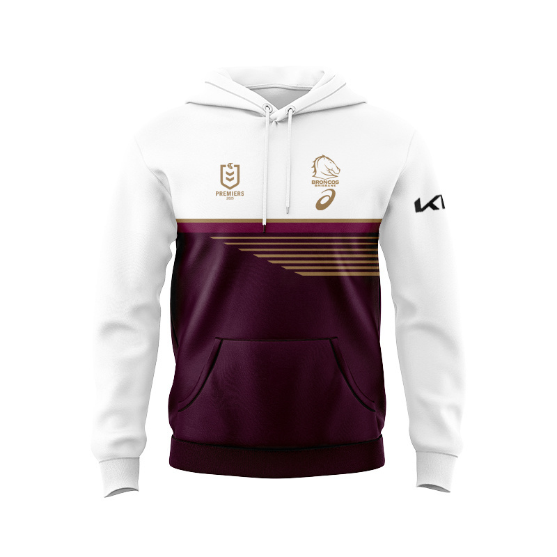NRL Brisbane Broncos 2025 Premiers Brown Sport Hoodie