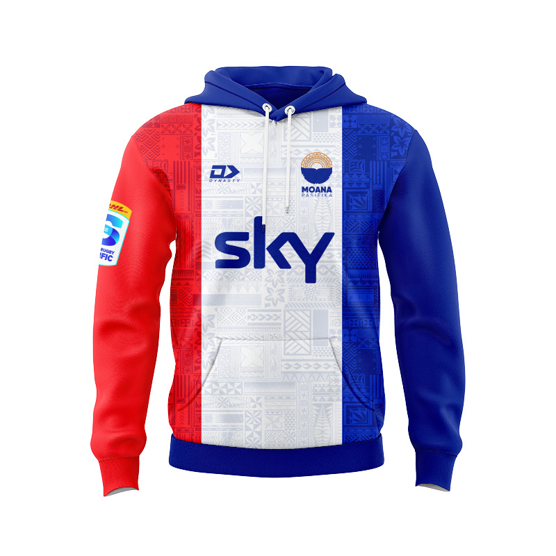 Moana Pasifika Super Rugby 2025 White Heritage Sport Hoodie