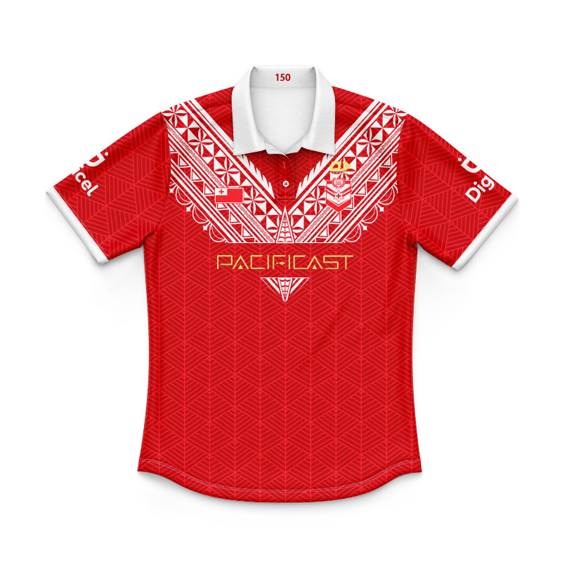 Kid's Tonga Rugby League 2025 Home Polo Jersey