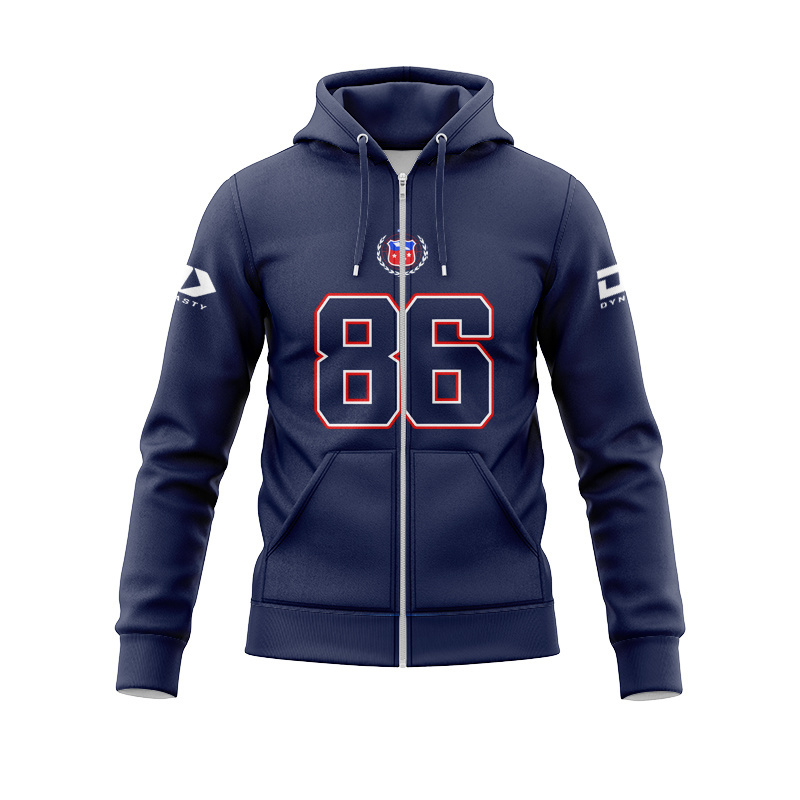 Toa Samoa Rugby League 2025 Oversized Navy Zipper Hoodie