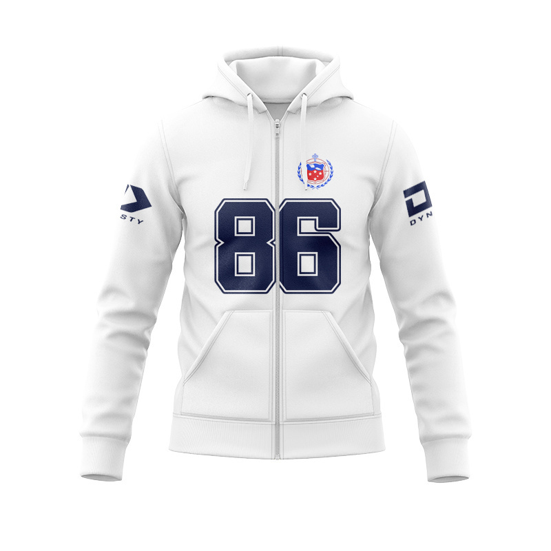 Toa Samoa Rugby League 2025 Oversized White Zipper Hoodie
