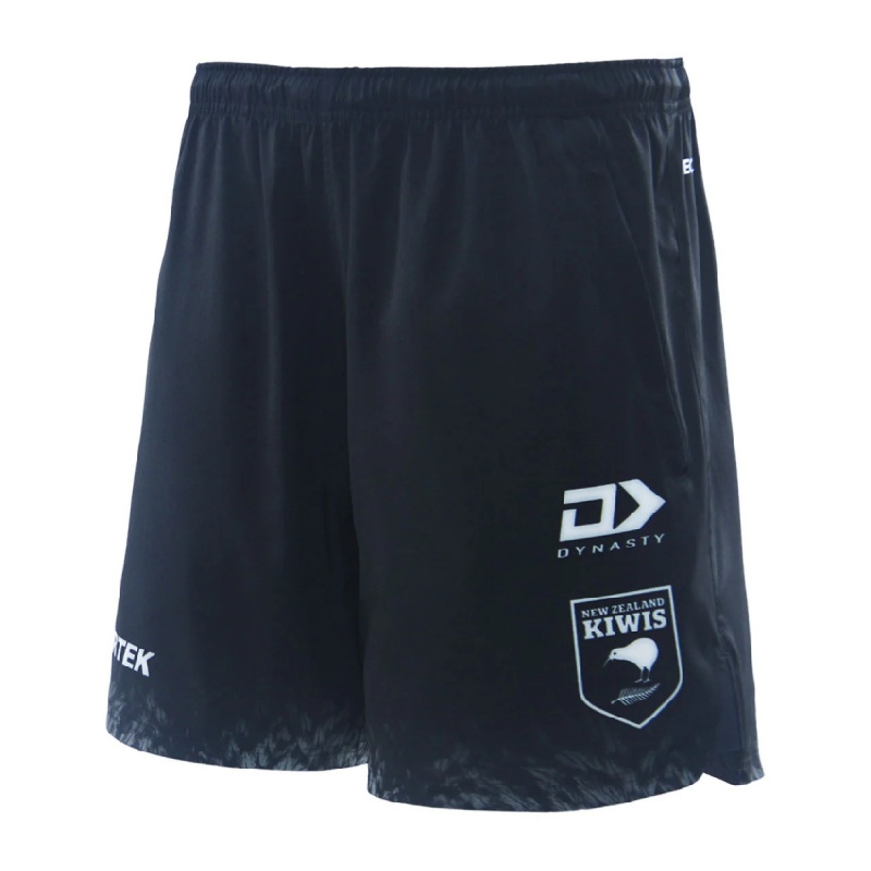 New Zealand Kiwis RL 24 Black Gym Shorts
