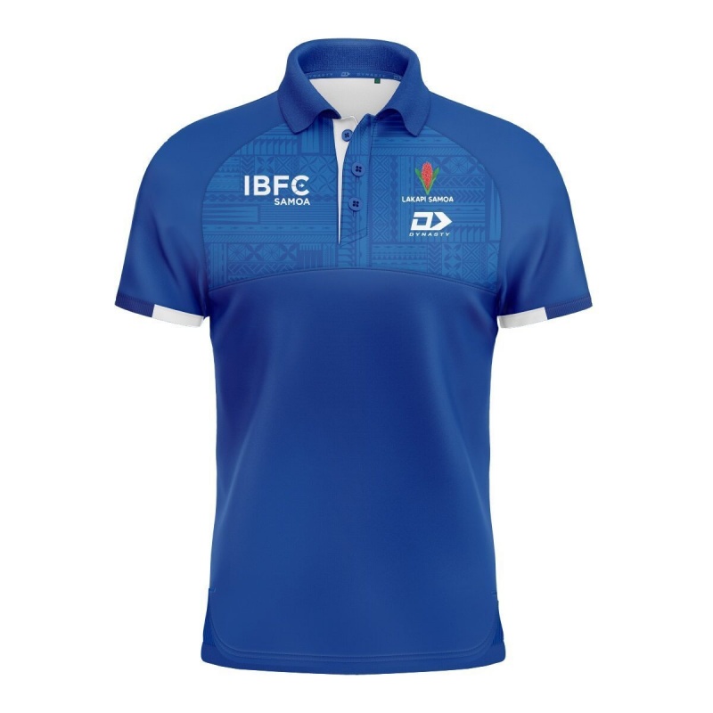 Lakapi Samoa 2025 Blue Media Polo Shirt