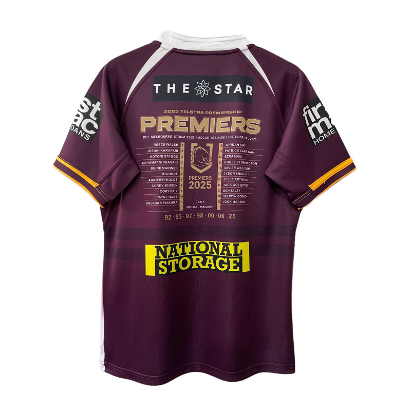 NRL Brisbane Broncos 2025 Premiers Home Jersey