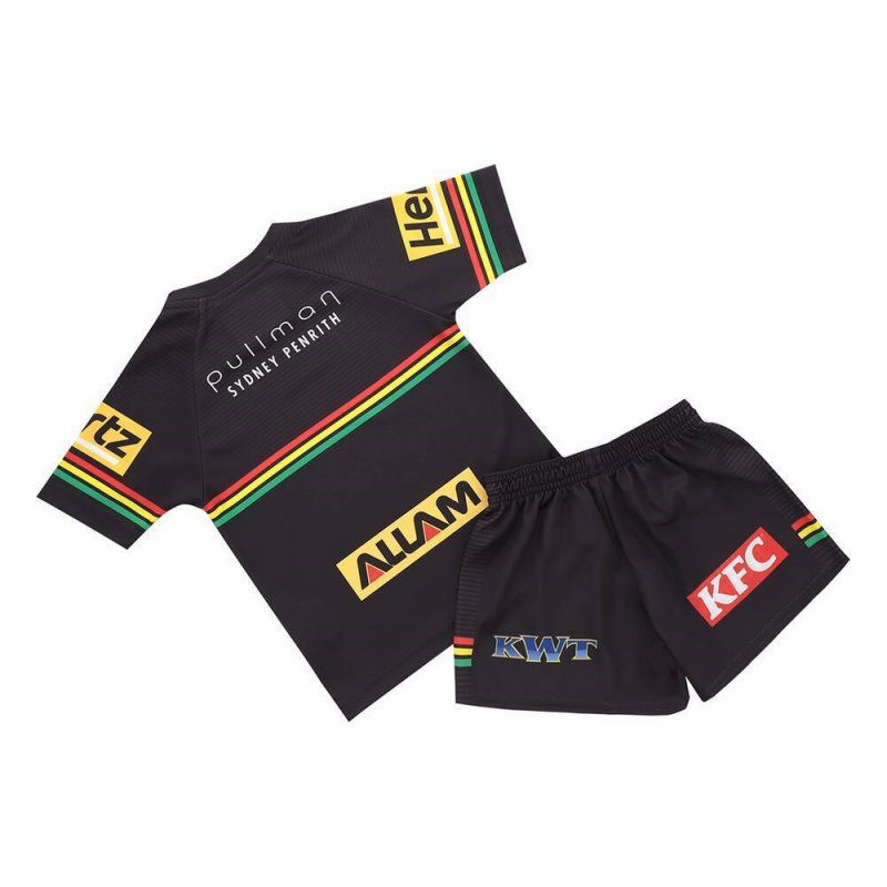 Kid's NRL Penrith Panthers 2026 Home Jersey+Shorts