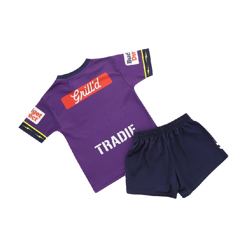 Kid's NRL Melbourne Storm 2026 Home Jersey+Shorts