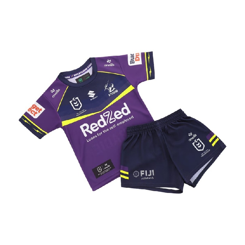 Kid's NRL Melbourne Storm 2026 Home Jersey+Shorts
