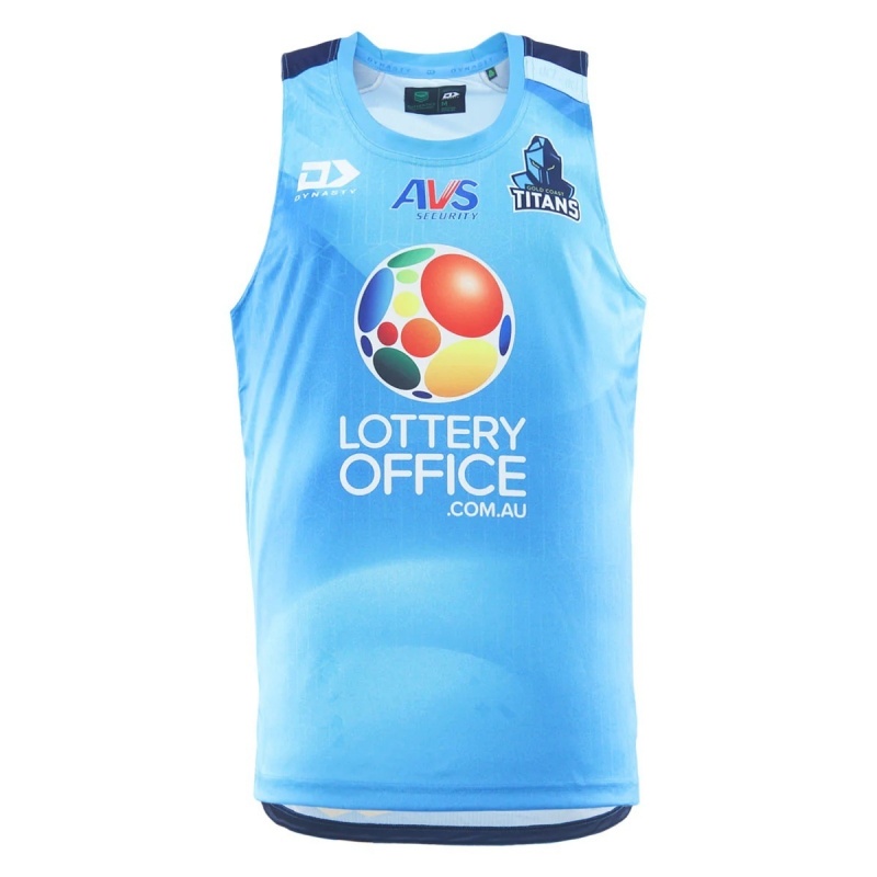 NRL Gold Coast Titans 2026 Cyan Training Singlet
