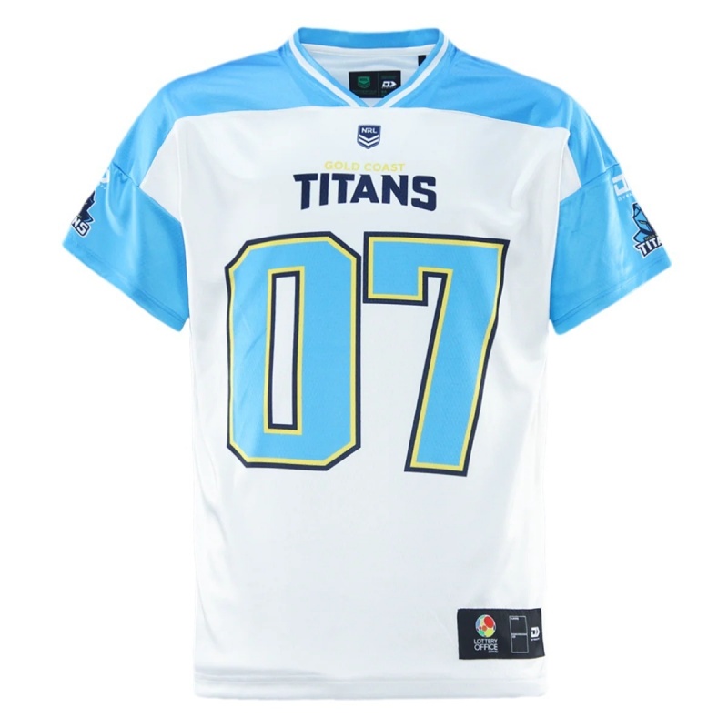 NRL Gold Coast Titans 2026 White Gridiron Jersey
