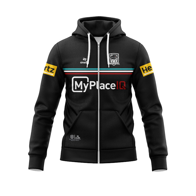 NRL Penrith Panthers 2026 Black Training Zipper Hoodie