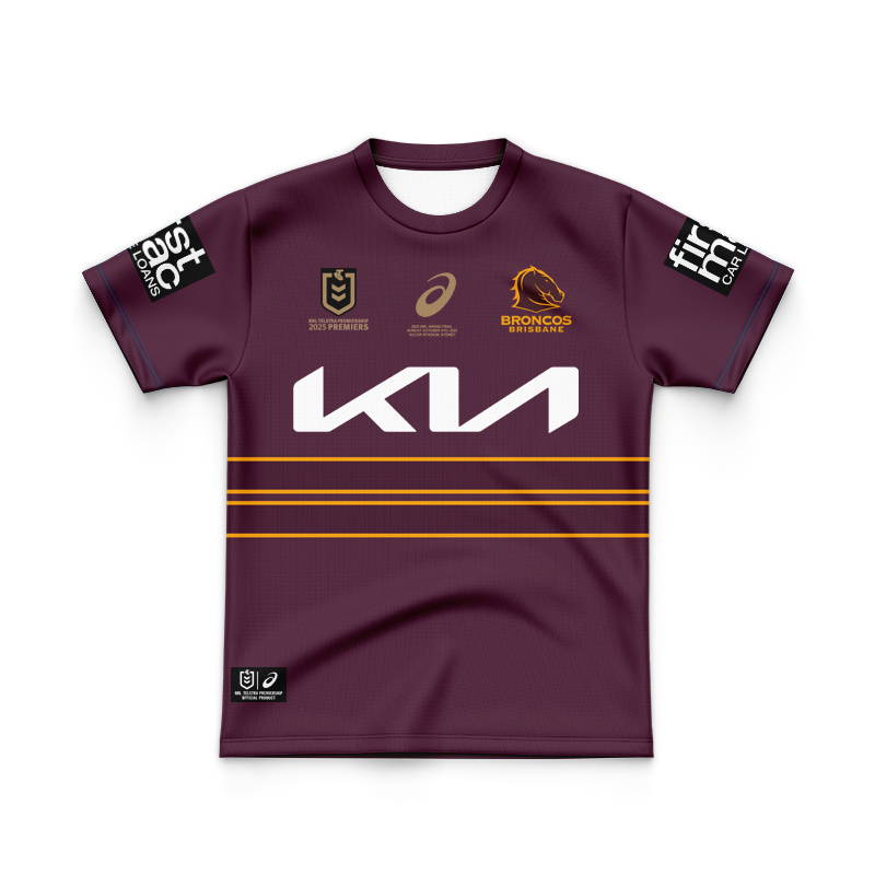 Kid's NRL Brisbane Broncos 2025 Premiers Home Jersey