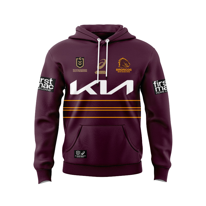NRL Brisbane Broncos 2025 Premiers Home Sport Hoodie