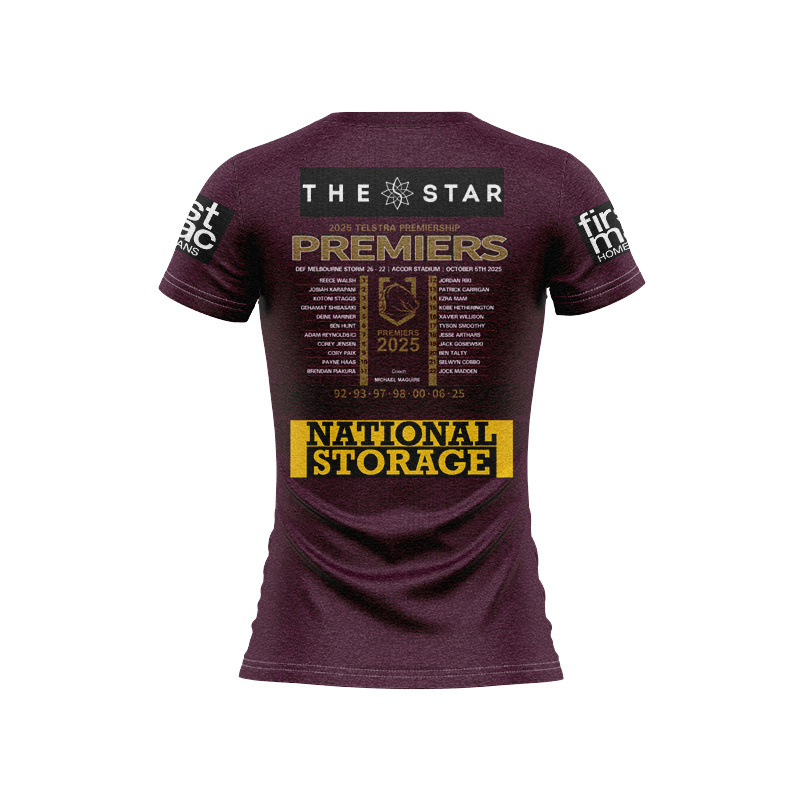 Women's NRL Brisbane Broncos 2025 Premiers Home Jersey