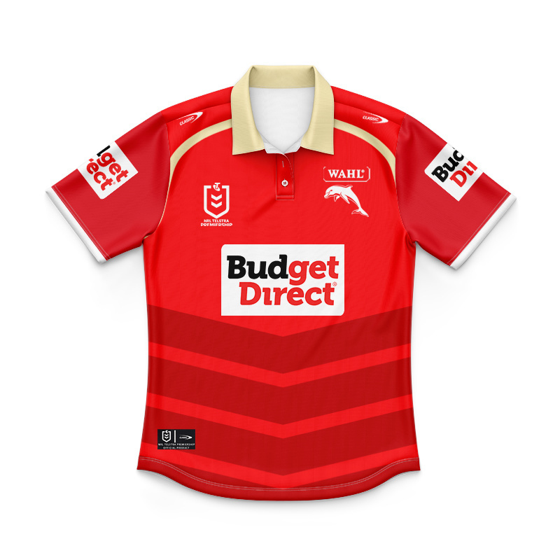 Kid's NRL Dolphins 2026 Home Polo Jersey