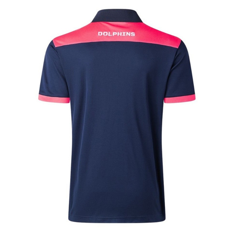 NRL Dolphins 2026 Home Media Polo Shirt
