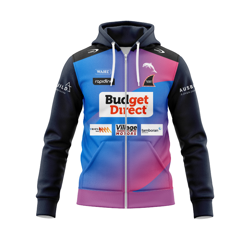 NRL Dolphins 2026 Multi Traning Zipper Hoodie