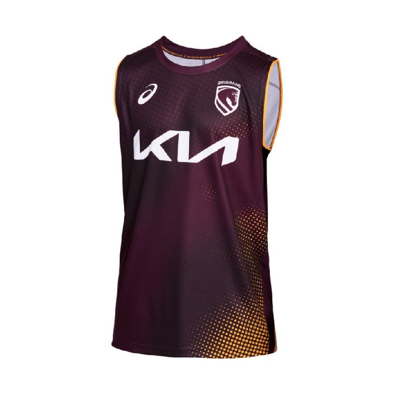 NRL Brisbane Broncos 2026 Maroon Training Singlet