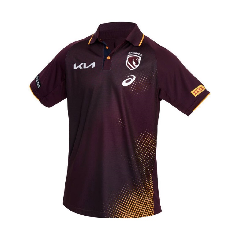 NRL Brisbane Broncos 2026 Maroon Training Polo Shirt