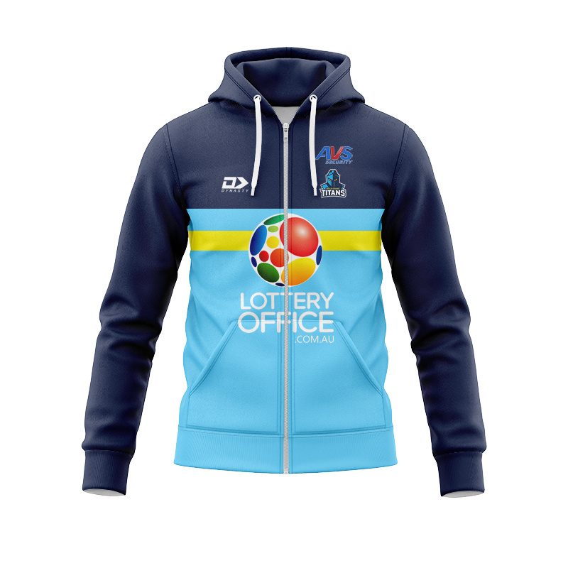 NRL Gold Coast Titans 2026 Cyan Coaches Zipper Hoodie