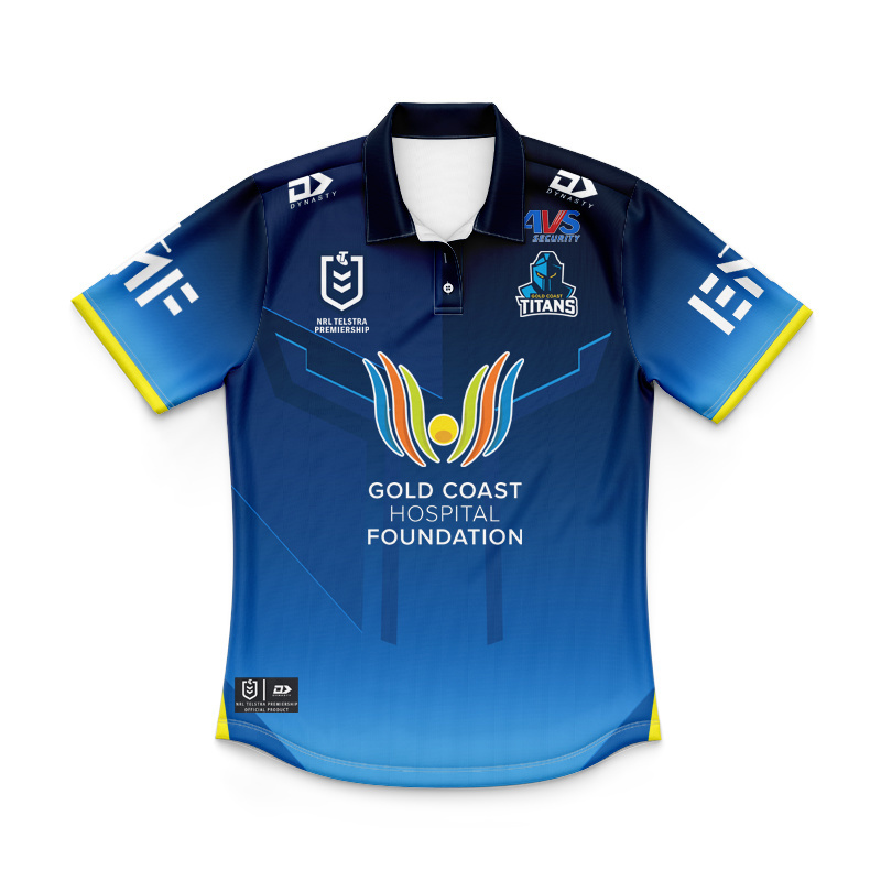 Kid's NRL Gold Coast Titans 2026 Fade Replica Home Polo Jersey