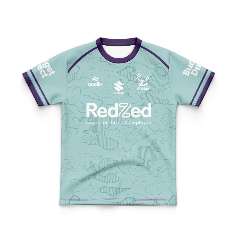 Kid's NRL Melbourne Storm 2026 2026 Teal Training Jersey