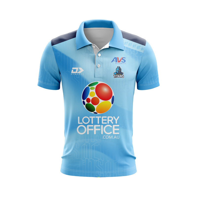 NRL Gold Coast Titans 2026 Cyan Training Polo Shirt