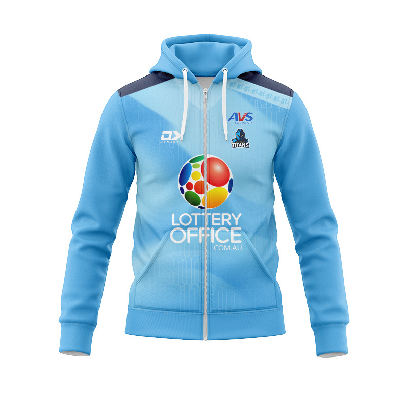 NRL Gold Coast Titans 2026 Cyan Training Zipper Hoodie