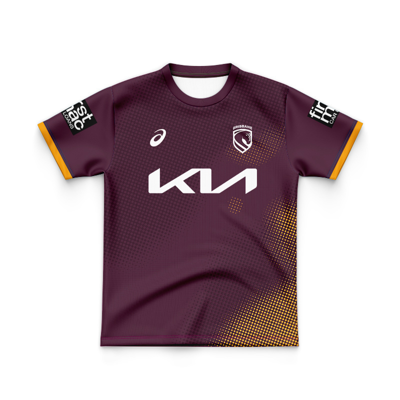 Kid's NRL Brisbane Broncos 2026 Maroon Training Jersey