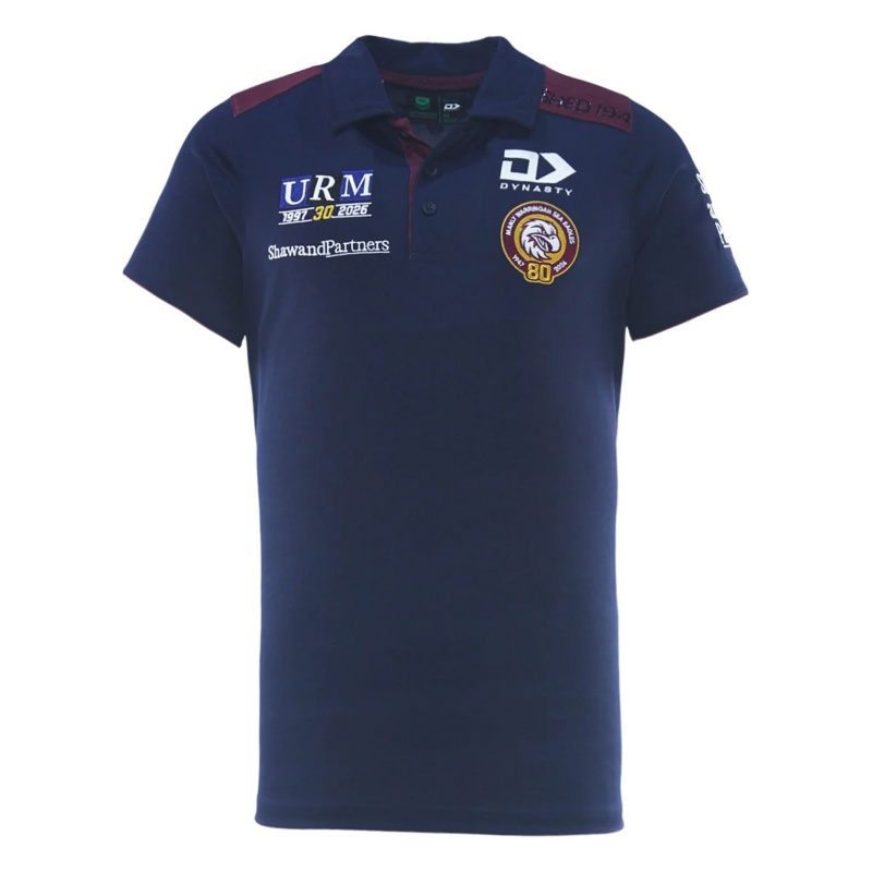 NRL Manly Warringah Sea Eagles 2026 Navy Media Polo Shirt